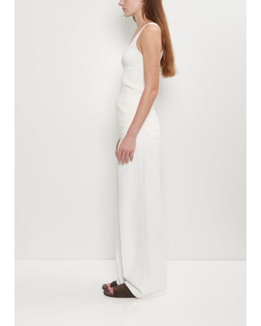 Totême White Organic Cotton Compact Knit Tank