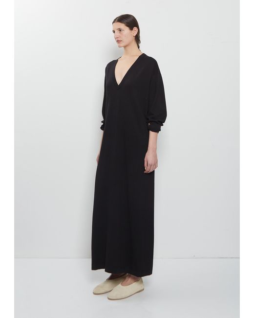 Extreme Cashmere Black N°480 Invite Cashmere Cotton Dress