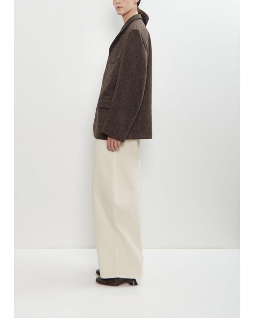 Lemaire Brown Harris Tweed Boxy Tailored Jacket