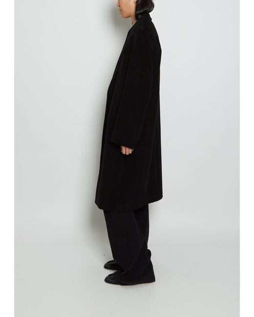 The Row Topeeka W Corduroy Coat in Black Lyst