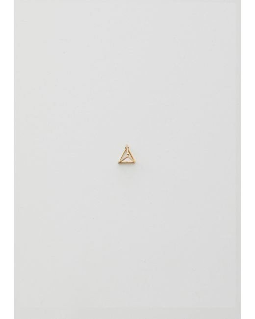 Shihara White 3d Diamond Triangle Earring 02 10mm