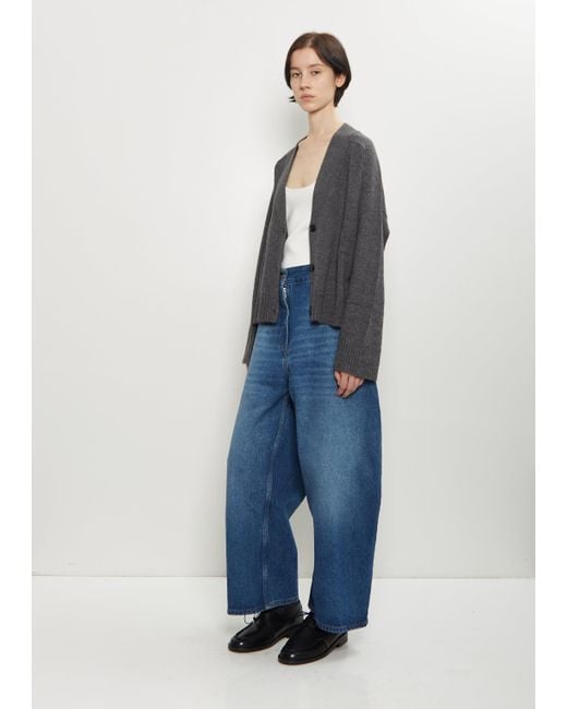 Loulou de Saison Blue Kaia Cashmere V-neck Cardigan
