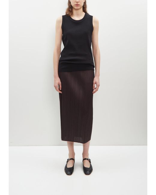 Pleats Please Issey Miyake Black Essential Pleated Skirt