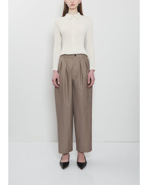 Issey Miyake Brown Pigment Dyed Wide Leg Pants