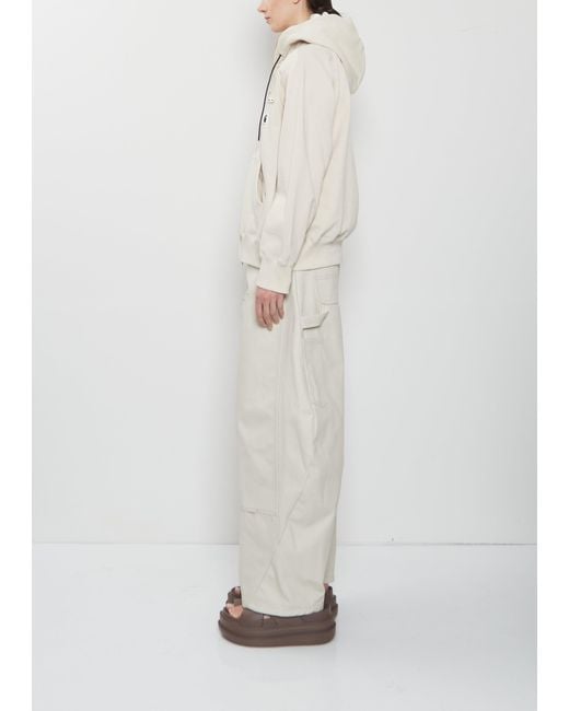 SACAI X CARHARTT WIP White Cotton Jersey Hoodie