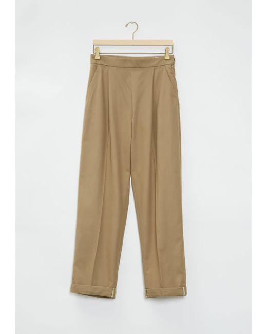 Pinko Cotton Pants in Beige Natural Womens Clothing Trousers Slacks and Chinos Full-length trousers 