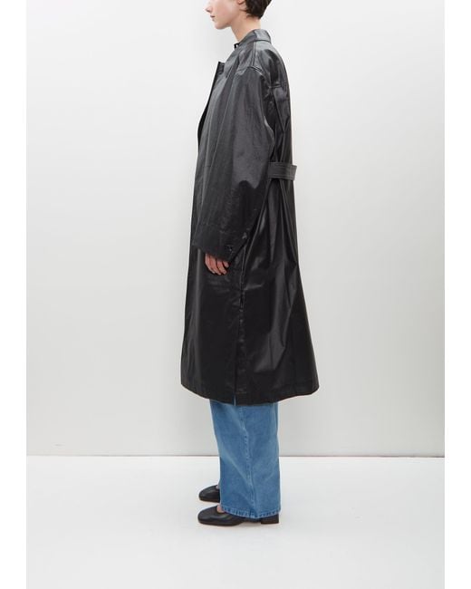 Lemaire Blue Belted Rain Coat With Slits