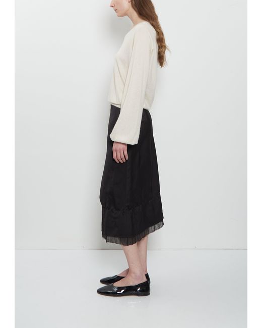 Totême  White Layered Satin Skirt