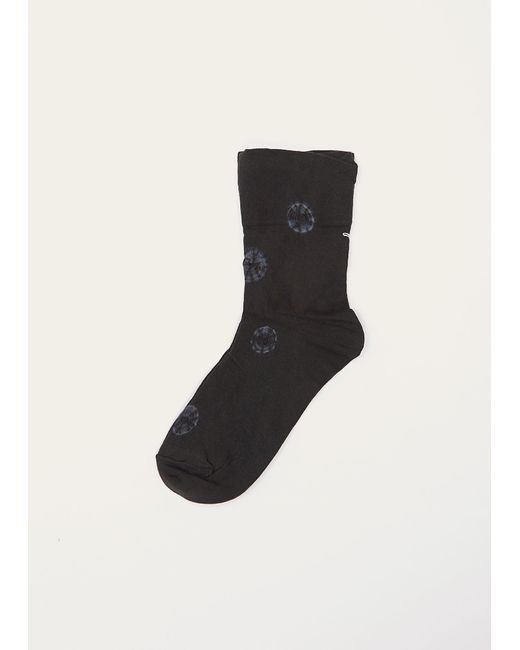 Antipast Black Shibori Knitted Crew Socks
