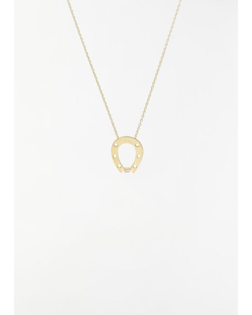 Aliita White Horseshoe Brillante Necklace