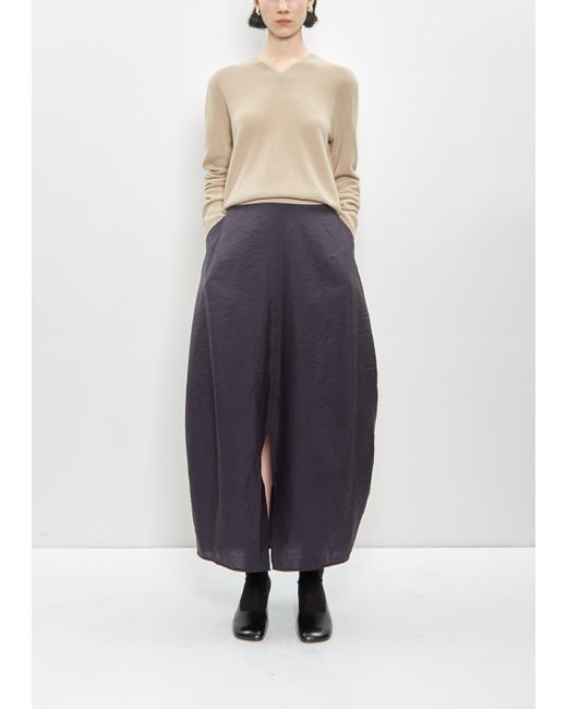 Totême  Blue Silk Poly Parachute Skirt