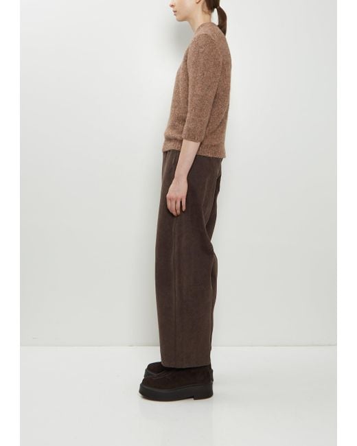 Lauren Manoogian Brown Loft Alpaca Cotton Crewneck Sweater