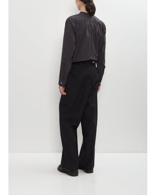 Camiel Fortgens Black Straight Wool Blend Twill Slack