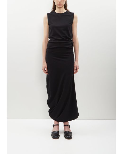 Lemaire Black Fitted Twisted Jersey Dress
