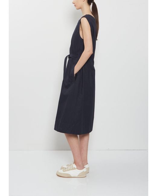 MHL by Margaret Howell Blue Cross Back Cotton Apron Dress