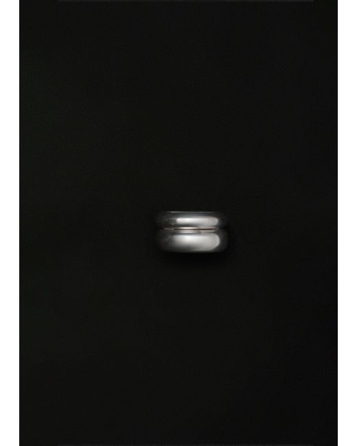 Sophie Buhai Black Bagel Ring, Set Of Two