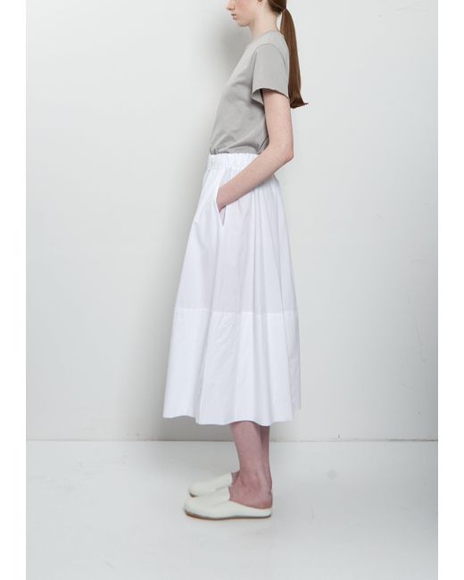 Labo.art White Gea Clara Poplin Skirt