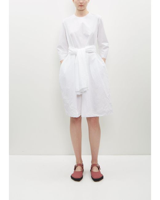Scha White 3/4 Sleeve Dress Short