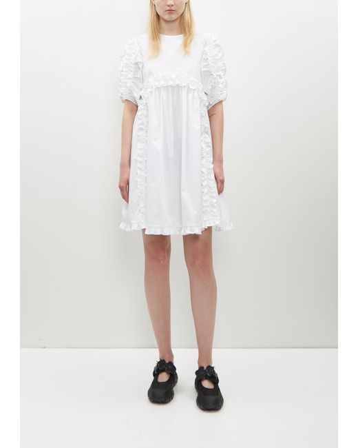 CECILIE BAHNSEN White Ginny Dress Cotton