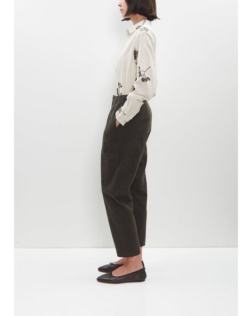 Pas De Calais White Washed Cotton Wool Pants