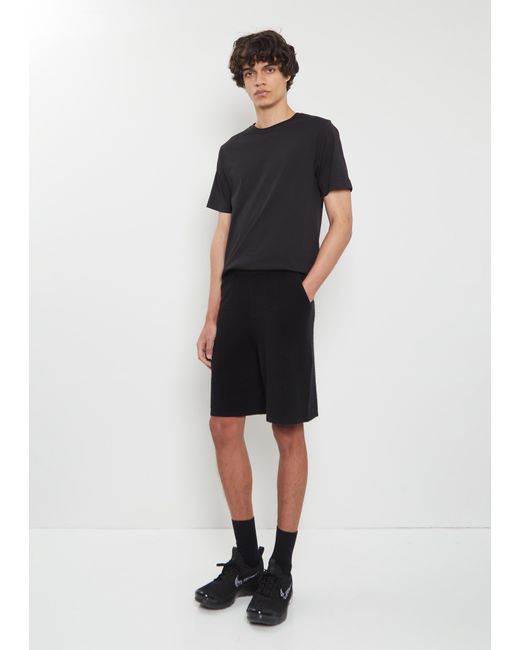 Frenckenberger Black Cashmere Shorts Mono