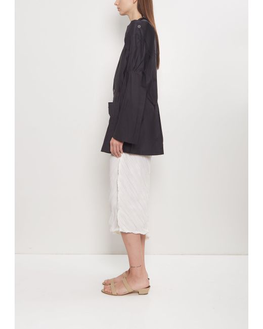 Issey Miyake Blue Technical Cotton Pressed Jacket