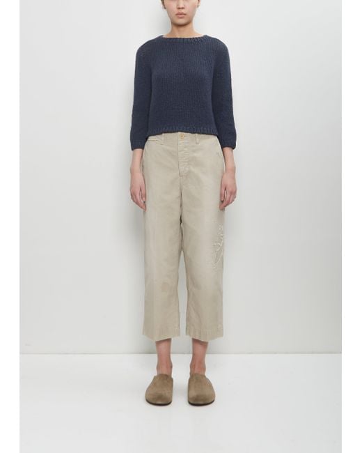 Visvim Blue Cotton Long Staple Chino Pants