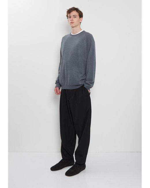 Frenckenberger Blue Bf R-neck Cashmere Sweater