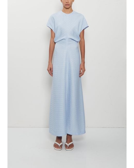 Totême Blue Slouch Waist Dress