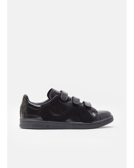 adidas By Raf Simons Leather Stan Smith Velcro Sneakers in Black | Lyst
