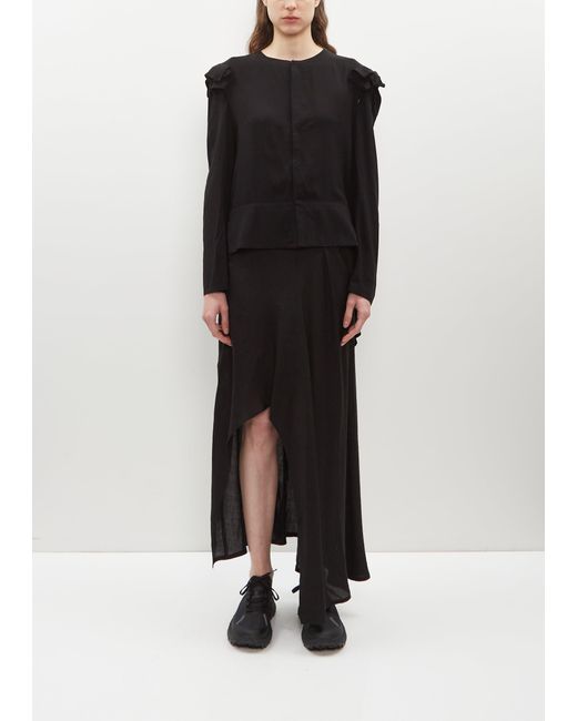 Yohji Yamamoto Black Folded Collar Jacket