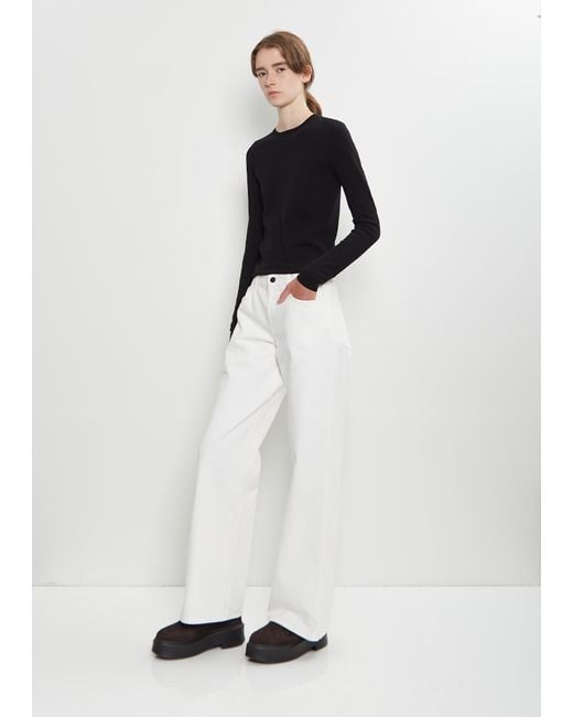 The Row Black Lissana Stretch Jersey Top