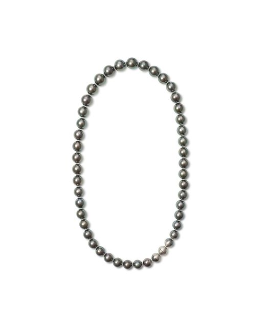 YUTAI Blue Section Black Pearl Necklace