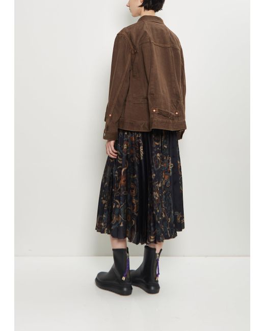 Sacai Brown Cotton Denim Jacket