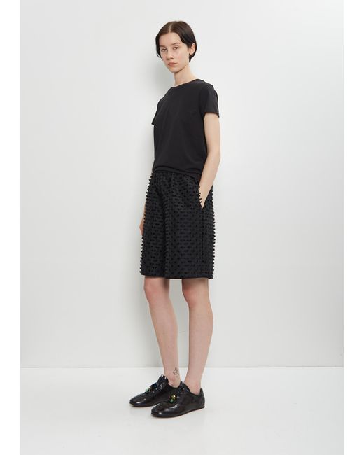 CECILIE BAHNSEN White Bruno Textured Shorts