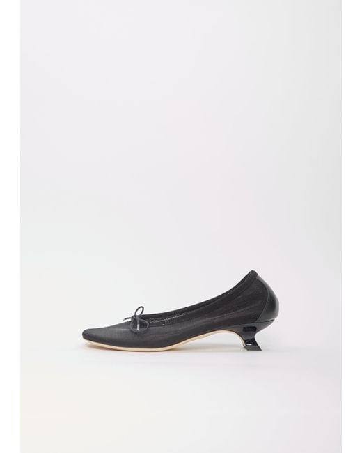 Simone Rocha White Mesh Ballerina Heel