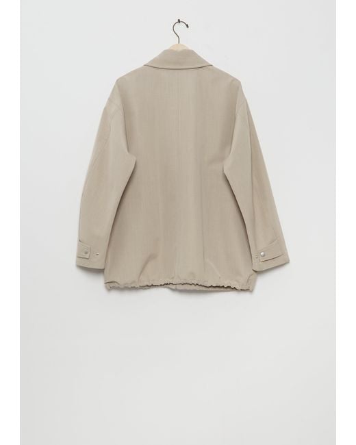 Auralee White Wool Max Canvas Blouson