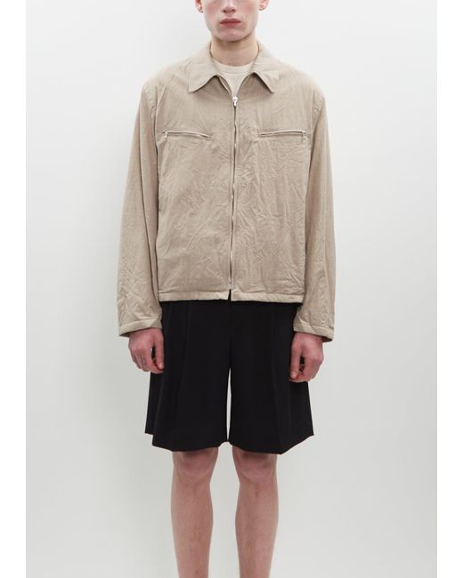 ジャケット・アウター AURALEE HIGH COUNT WOOL POPLIN BLOUSON AURALEE High Count Wool Poplin Blouson in Natural | Lyst