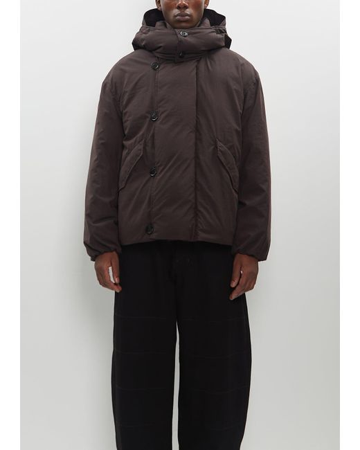 Lemaire Hooded Puffer Blouson in Black | Lyst