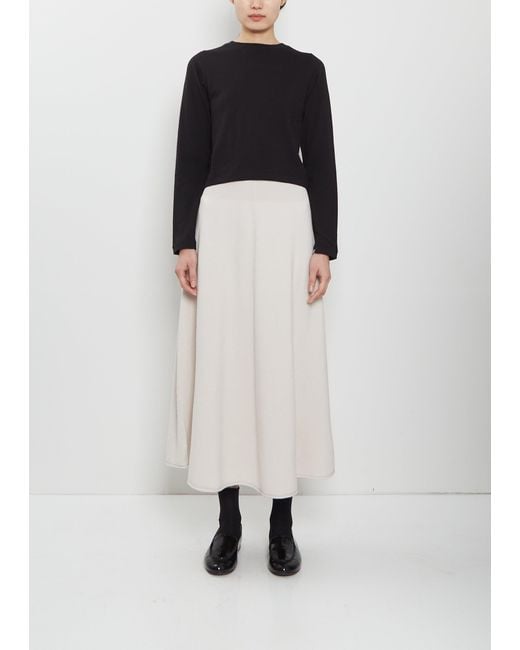 Extreme Cashmere White N°388 Ease Stretch Cashmere Skirt