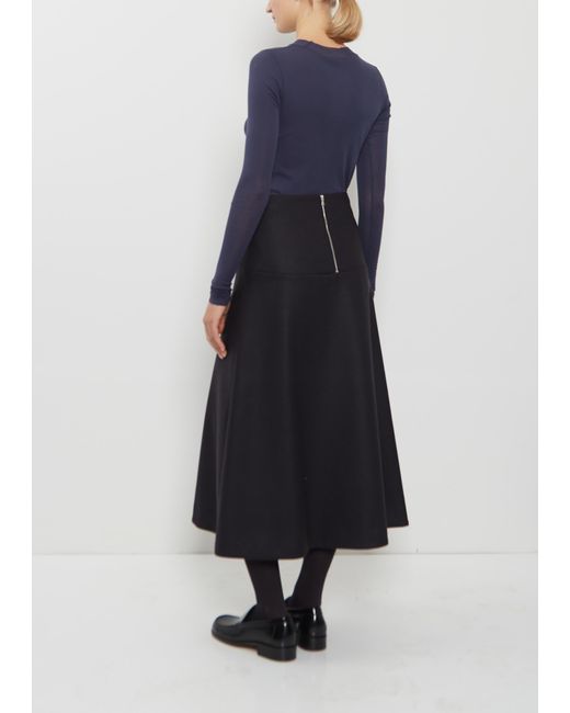 Auralee Blue Light Melton Skirt
