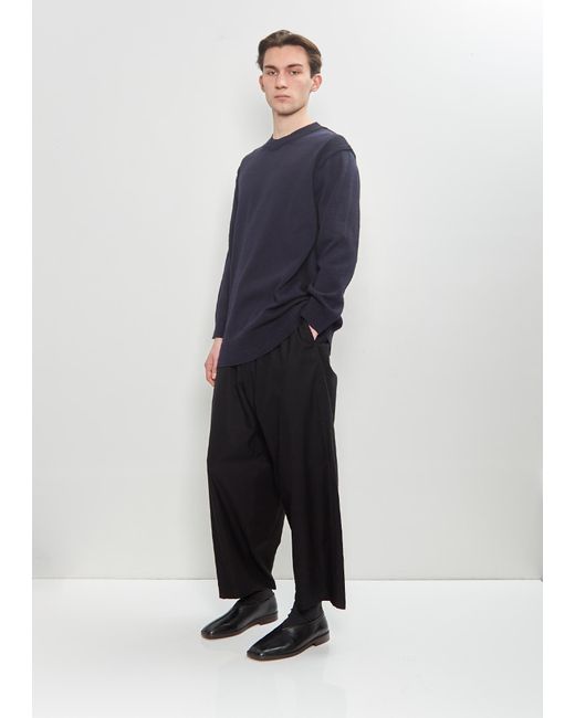 Yohji Yamamoto Blue Back Panel Ls Sweater