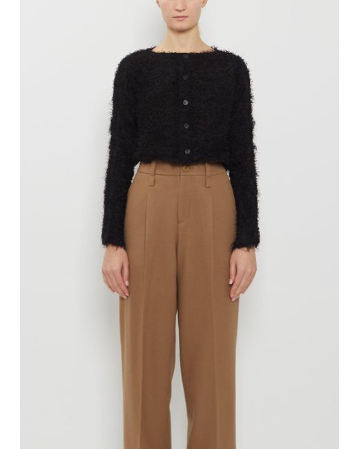 Issey Miyake Shifted Fuzzy Pleats Cardigan in Black | Lyst Australia 