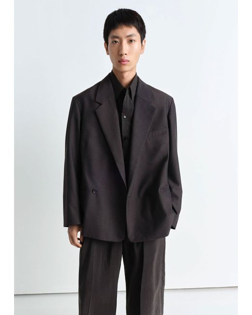 Lemaire Black Soft Double Breasted Jacket