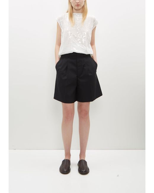 Junya Watanabe Black Wool Suiting Shorts