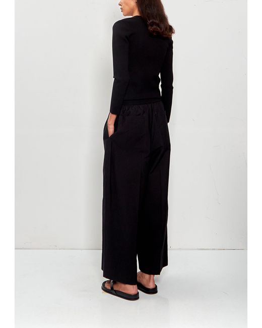 Totême Black Wide Summer Trousers