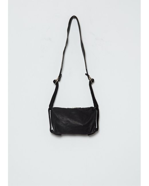 Guidi White Leather Crossbody Bag, Small