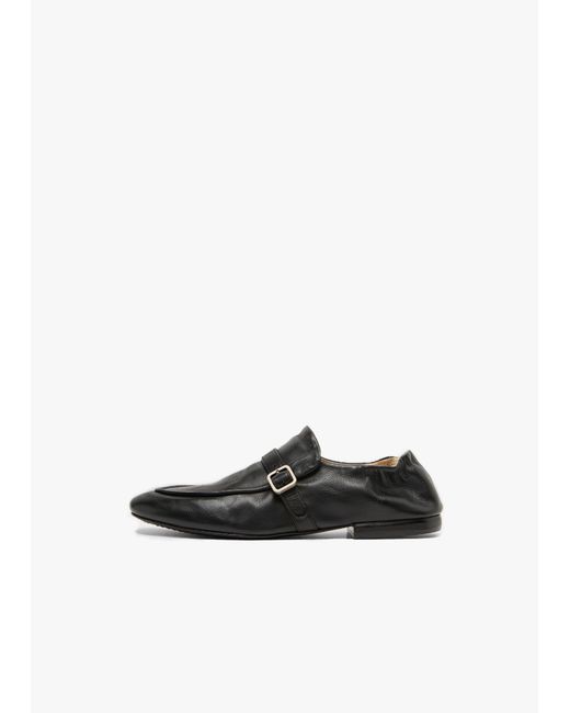 Marsèll White Mandolo Buckled Leather Loafer