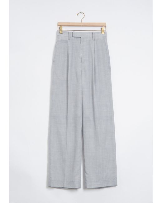 AURALEE Sheer Wool Silk Pants in Gray - Lyst