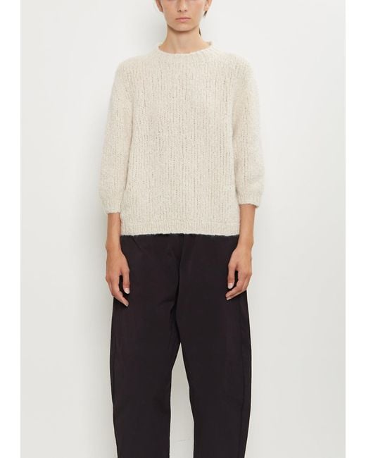 Wommelsdorff White Momo Cashmere Silk Sweater